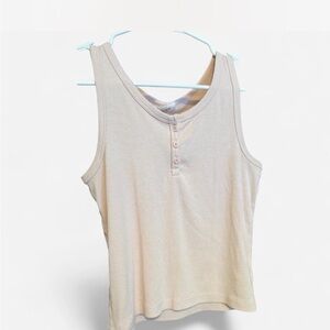 GAP Beige Buttoned Tank Top